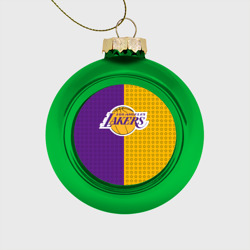 Стеклянный ёлочный шар Lakers 1