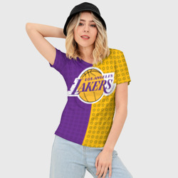 Женская футболка 3D Slim Lakers 1 - фото 2