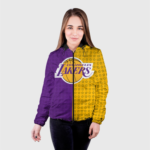 Женская куртка 3D Lakers 1, цвет черный - фото 3