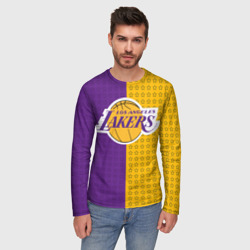 Мужской лонгслив 3D Lakers 1 - фото 2