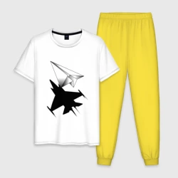 Мужская пижама с белой футболкой хлопок ВВС