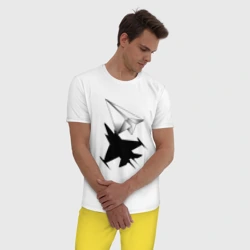 Мужская пижама с белой футболкой хлопок ВВС - фото 2