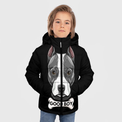 Зимняя куртка для мальчиков 3D Стаффордширский терьер - фото 2