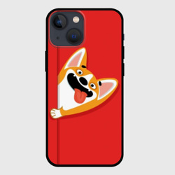 Чехол для iPhone 13 mini Вельш корги пемброк дразнится