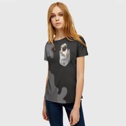 Женская футболка 3D Мопс в кармане - фото 2