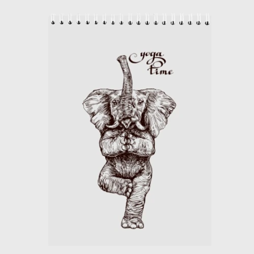 Скетчбук Yoga time - elephant