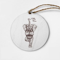 Деревянная игрушка круг Yoga time - elephant