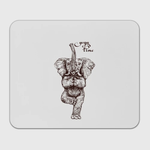 Прямоугольный коврик для мышки Yoga time - elephant