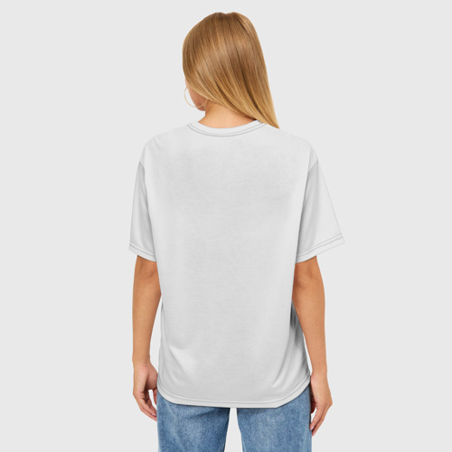 Женская футболка oversize 3D Yoga time, цвет 3D печать - фото 4
