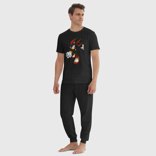 Мужская пижама хлопок Shadow Sonic 2, цвет черный - фото 5