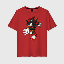 Женская футболка хлопок Oversize Shadow Sonic 2