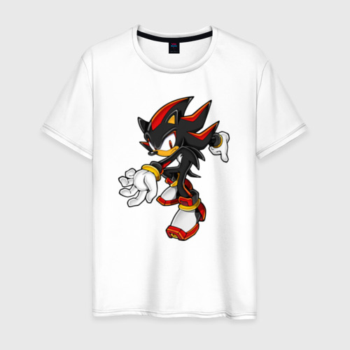 Мужская футболка из хлопка с принтом Shadow Sonic 2, вид спереди №1