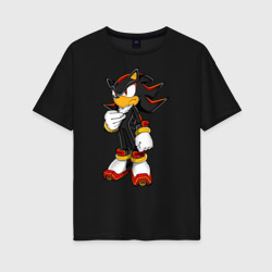 Женская футболка хлопок Oversize Shadow Sonic 3