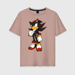 Женская футболка хлопок Oversize Shadow Sonic 3