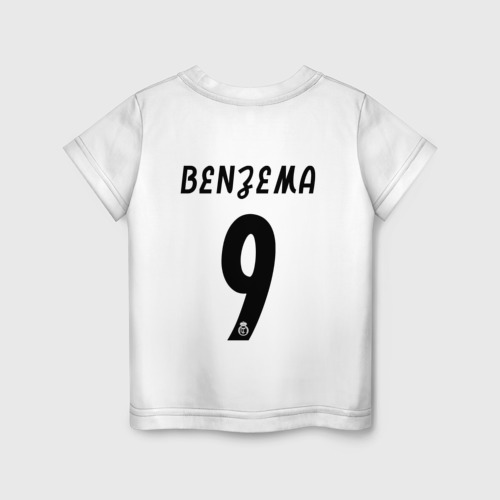 Детская футболка хлопок Benzema Real, цвет белый - фото 2
