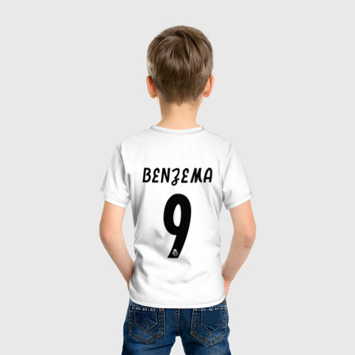 Детская футболка хлопок Benzema Real, цвет белый - фото 4