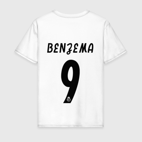 Мужская футболка хлопок Benzema Real, цвет белый - фото 2