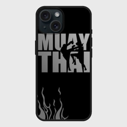 Чехол силиконовый для Apple iPhone 15 матовый Muay Thai