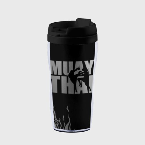 Термокружка-непроливайка Muay Thai, цвет черный
