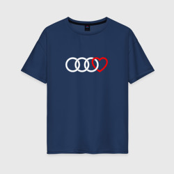 Audi – Женская футболка хлопок Oversize с принтом купить со скидкой в -16%