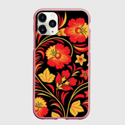 Чехол для iPhone 11 Pro матовый Хохлома