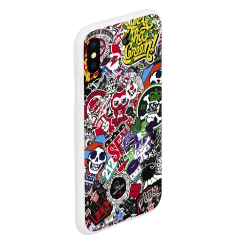 Чехол для iPhone XS Max матовый Stickerbombing New York - фото 3