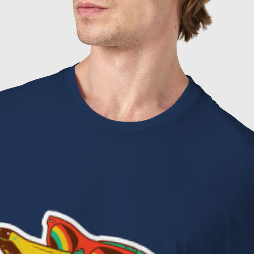 Мужская футболка хлопок Утка, цвет темно-синий - фото 6