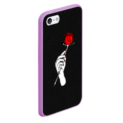 Чехол для iPhone 5/5S матовый Lil Peep Rose - фото 2