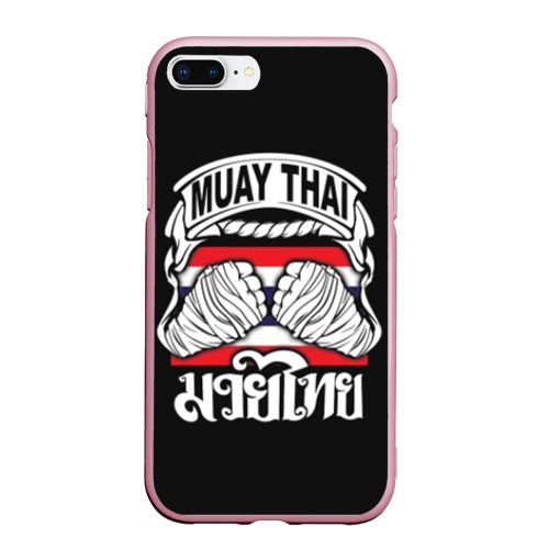 Чехол для iPhone 7Plus/8 Plus матовый Muay Thai, цвет розовый
