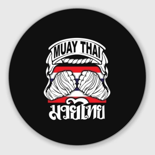 Круглый коврик для мышки Muay Thai