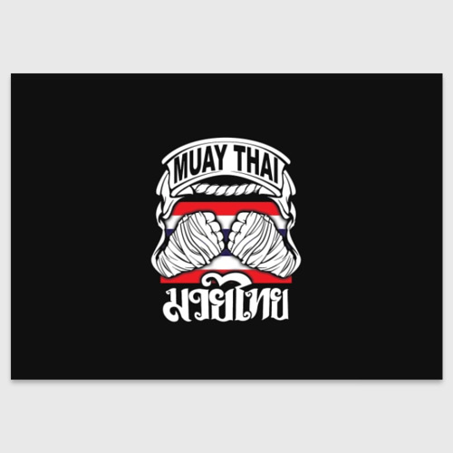 Поздравительная открытка Muay Thai, цвет белый