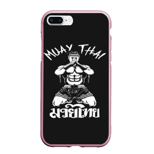 Чехол для iPhone 7Plus/8 Plus матовый Muay Thai, цвет розовый