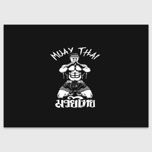 Поздравительная открытка Muay Thai, цвет белый