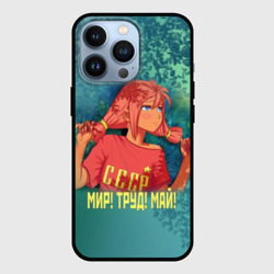 Чехол для iPhone 13 Pro Мир! Труд! Май! Ульяна!