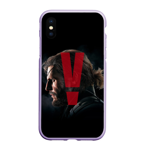 Чехол для iPhone XS Max матовый Metal gear solid 5, цвет светло-сиреневый