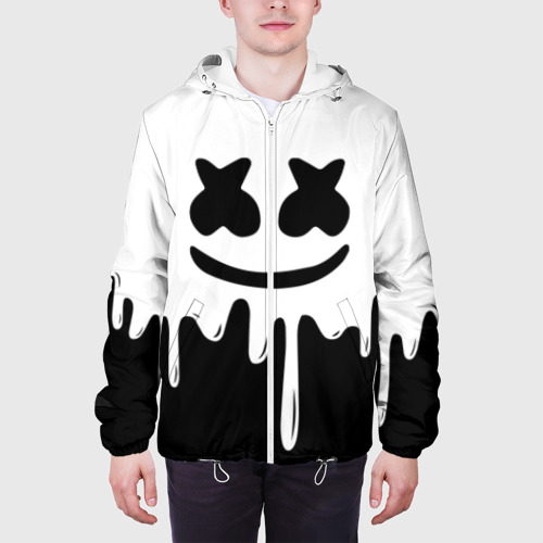 Мужская куртка 3D MELLO BLACK x WHITE | MARSHMELLO, цвет 3D печать - фото 4