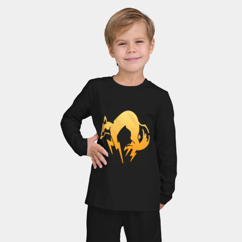 Детская пижама с лонгсливом хлопок Metal gear solid FOX, цвет черный - фото 3