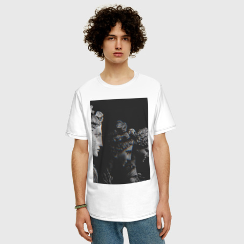 Мужская футболка хлопок Oversize SINGULARITY #1, цвет белый - фото 3