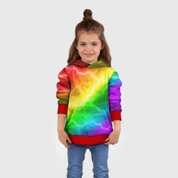 Детская толстовка 3D Rainbow thunder радужные молнии - фото 2