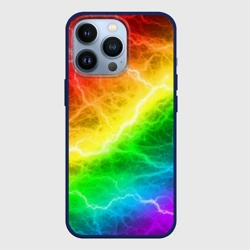 Чехол для iPhone 13 Pro Rainbow thunder радужные молнии