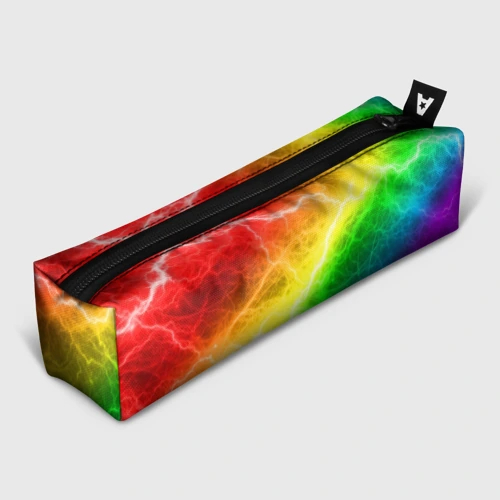 Пенал школьный 3D Rainbow thunder радужные молнии