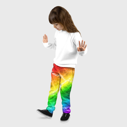 Детские брюки 3D Rainbow thunder радужные молнии - фото 3