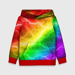 Детская толстовка 3D Rainbow thunder радужные молнии