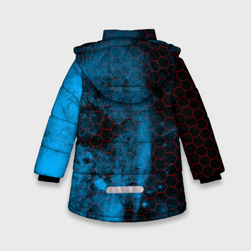 Зимняя куртка для девочек 3D Rocket league, цвет черный - фото 2