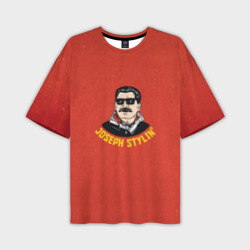 Мужская футболка oversize 3D Иосиф Сталин
