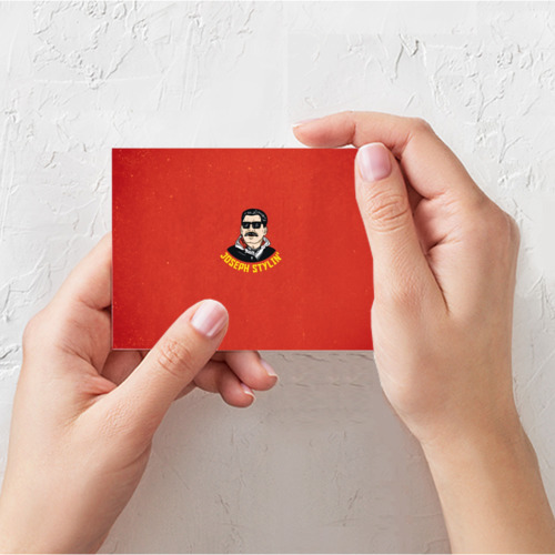 Поздравительная открытка Иосиф Сталин, цвет белый - фото 3