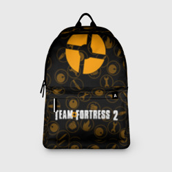 Рюкзак с принтом Team fortress 2 для любого человека, вид спереди №3. Цвет основы: белый