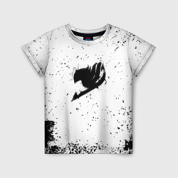 Детская футболка 3D Черный логотип Хвост Феи на белом