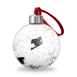 Ёлочный шар Черный логотип Хвост Феи на белом