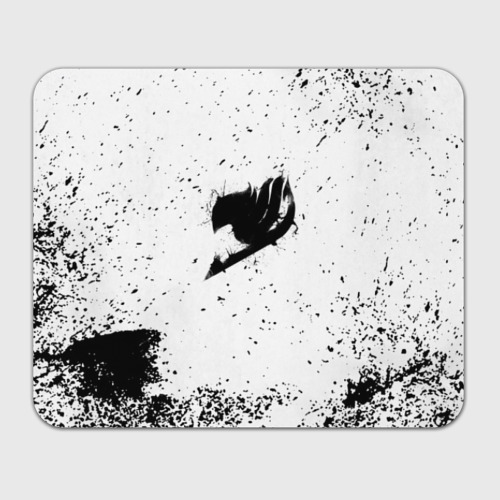 Прямоугольный коврик для мышки Черный логотип Хвост Феи на белом